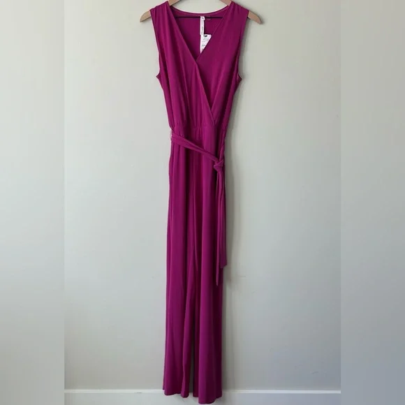 NY Collection Petite Sleeveless Belted Jumpsuit NWT - Picture 2 of 10